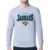 Jacksonville Jaguars Starter Heather Gray Team Track Graphic Long Sleeve T-Shirt Jacksonville Jaguars Starter Heather Gray Team Track Graphic Long Sleeve T-Shirt
