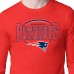 New England Patriots Starter Red Team Track Graphic Long Sleeve T-Shirt