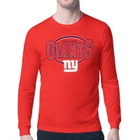 New York Giants Starter Red Team Track Graphic Long Sleeve T-Shirt