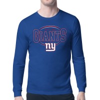 New York Giants Starter Royal Team Track Graphic Long Sleeve T-Shirt