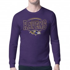 Футболка с длинным рукавом Baltimore Ravens Starter Purple Team Track Graphic