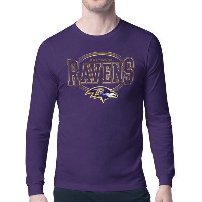 Футболка с длинным рукавом Baltimore Ravens Starter Purple Team Track Graphic