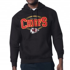 Kansas City Chiefs Starter Black Team Track Graphic Pullover Hoodie