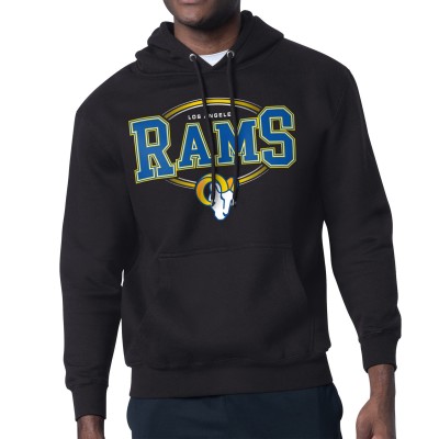 Los Angeles Rams Starter Team Track Graphic Pullover Hoodie - Black