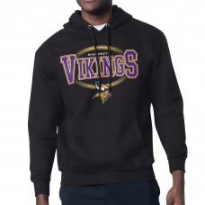 Minnesota Vikings Starter Black Team Track Graphic Pullover Hoodie