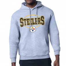 Толстовка Pittsburgh Steelers Starter Heather Gray Team Track Graphic