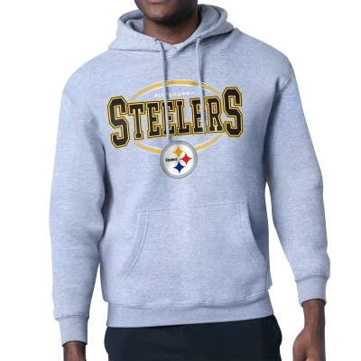 Толстовка Pittsburgh Steelers Starter Heather Gray Team Track Graphic