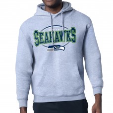 Seattle Seahawks Starter Heather Gray Team Track Graphic Pullover Hoodie