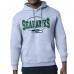 Seattle Seahawks Starter Heather Gray Team Track Graphic Pullover Hoodie