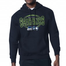 Seattle Seahawks Starter College Navy Team Track Graphic Pullover Hoodie