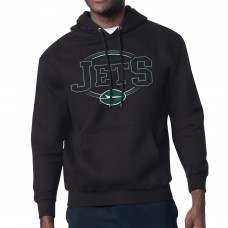 New York Jets Starter Black Team Track Graphic Pullover Hoodie New York Jets Starter Black Team Track Graphic Pullover Hoodie
