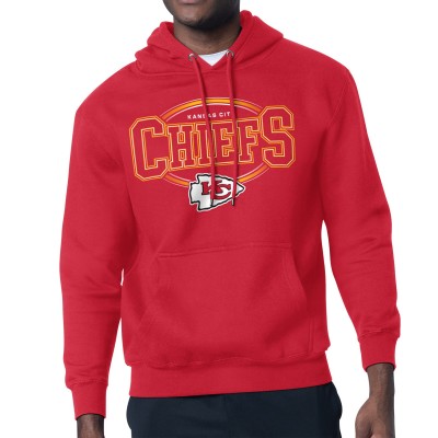 Kansas City Chiefs Starter Red Team Track Graphic Pullover Hoodie