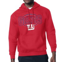 New York Giants Starter Red Team Track Graphic Pullover Hoodie