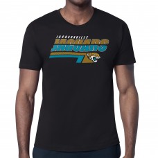 Jacksonville Jaguars Starter Black Logo Push Graphic T-Shirt