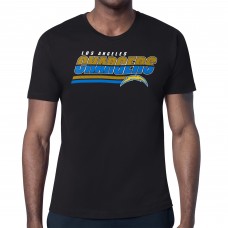 Los Angeles Chargers Starter Black Logo Push Graphic T-Shirt