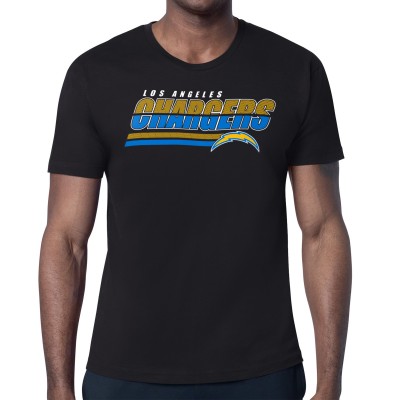 Los Angeles Chargers Starter Black Logo Push Graphic T-Shirt