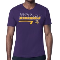 Minnesota Vikings Starter Purple Logo Push Graphic T-Shirt