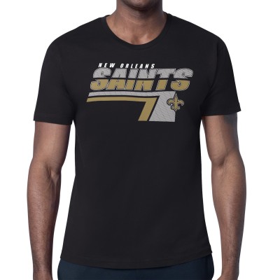 New Orleans Saints Starter Black Logo Push Graphic T-Shirt