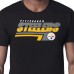 Футболка Pittsburgh Steelers Starter Black Logo Push Graphic