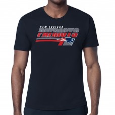New England Patriots Starter Navy Logo Push Graphic T-Shirt