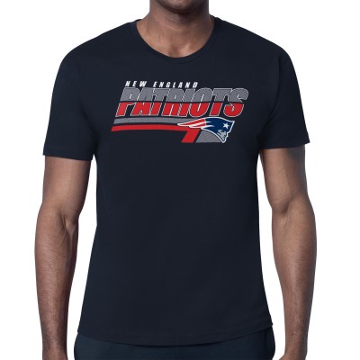 New England Patriots Starter Navy Logo Push Graphic T-Shirt