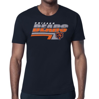 Футболка Chicago Bears Starter Navy Logo Push Graphic