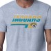 Jacksonville Jaguars Starter Heather Gray Logo Push Graphic T-Shirt