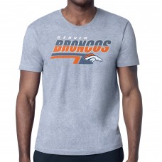 Футболка Denver Broncos Starter Heather Gray Logo Push Graphic