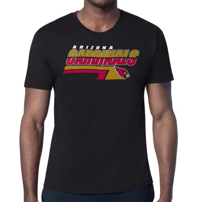 Arizona Cardinals Starter Black Logo Push Graphic T-Shirt