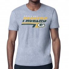 Футболка Green Bay Packers Starter Heather Gray Logo Push Graphic