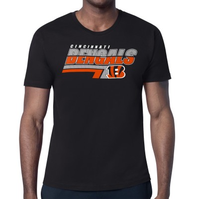Cincinnati Bengals Starter Black Logo Push Graphic T-Shirt