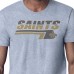 New Orleans Saints Starter Heather Gray Logo Push Graphic T-Shirt