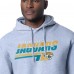 Jacksonville Jaguars Starter Heather Gray Logo Push Graphic Hoodie