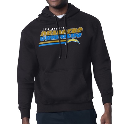 Los Angeles Chargers Starter Black Logo Push Graphic Hoodie