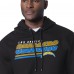 Los Angeles Chargers Starter Black Logo Push Graphic Hoodie