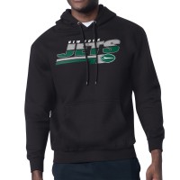 New York Jets Starter Black Logo Push Graphic Hoodie