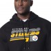 Pittsburgh Steelers Starter Black Logo Push Graphic Hoodie