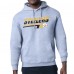 Pittsburgh Steelers Starter Heather Gray Logo Push Graphic Hoodie