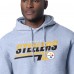 Pittsburgh Steelers Starter Heather Gray Logo Push Graphic Hoodie