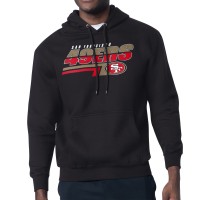 San Francisco 49ers Starter Black Logo Push Graphic Hoodie