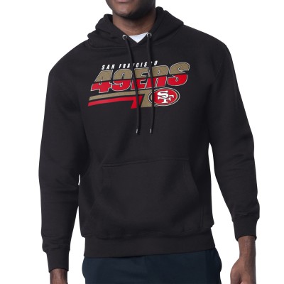 San Francisco 49ers Starter Black Logo Push Graphic Hoodie