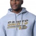 New Orleans Saints Starter Heather Gray Logo Push Graphic Hoodie