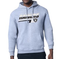 Las Vegas Raiders Starter Heather Gray Logo Push Graphic Hoodie