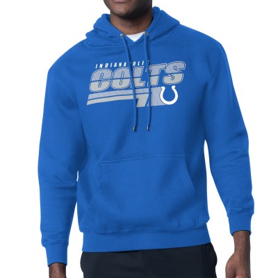 Indianapolis Colts Starter Royal Logo Push Graphic Hoodie