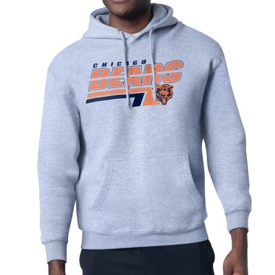 Толстовка Chicago Bears Starter Heather Gray Logo Push Graphic