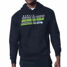 Seattle Seahawks Starter College Navy Logo Push Graphic Hoodie