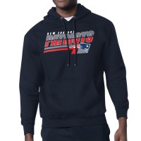 New England Patriots Starter Navy Logo Push Graphic Hoodie