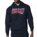 New England Patriots Starter Navy Logo Push Graphic Hoodie