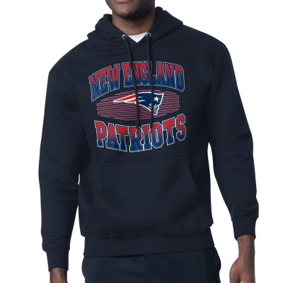 New England Patriots Starter Navy Team Grit Graphic Hoodie
