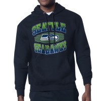 Seattle Seahawks Starter College Navy Team Grit Graphic Hoodie